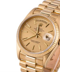 Alternative view of HandMade The Rolex President 18038 Champagne Tapestry Dial