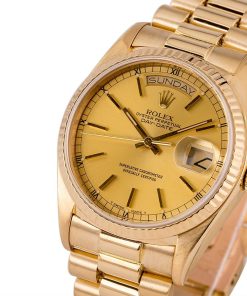 Alternative view of HandMade The Rolex President 18038 Champagne Tritium Dial 36MM