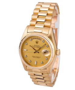 Alternative view of HandMade The Rolex President 18038 Diamond Dial Certified