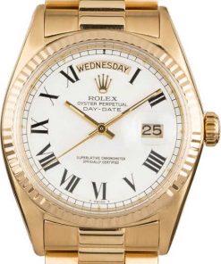 HandMade The Rolex President 1810 White Roman Buckley Dial