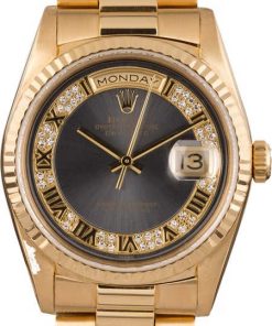 HandMade The Rolex President 18238 Bronze Myriad Dial with Diamonds