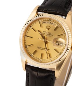 Alternative view of HandMade The Rolex President 18238 Day-Date Leather Strap