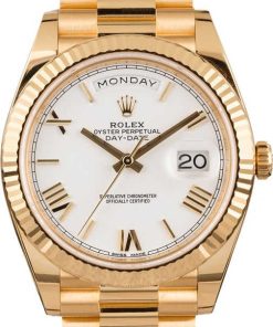 HandMade The Rolex Day-Date 228238 President 40MM White Roman Dial