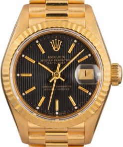 HandMade The Ladies Rolex President 69178 Black Tapestry Dial