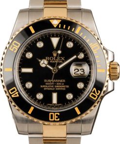 HandMade The Rolex Diamond Submariner 116613 Two Tone