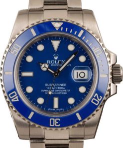 HandMade The Rolex Submariner 116619 White Gold Ceramic Blue Bezel T