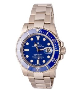 Alternative view of HandMade The Rolex Submariner 116619 'Smurf' White Gold Oyster