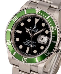 Alternative view of HandMade The Rolex Submariner 16610T Anniversary Green 'Kermit' Bezel