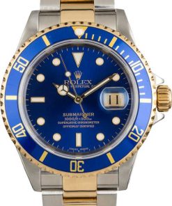HandMade The Rolex Submariner 16613 Two Tone with Blue Bezel
