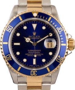 HandMade The Rolex Two Tone Submariner 16613 Blue Dial