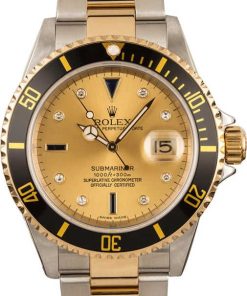 HandMade The Rolex Serti Dial Submariner 16613 Black Timing Bezel