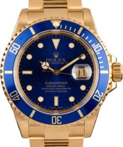 HandMade The Rolex Submariner 16618 - 18k Yellow Gold T