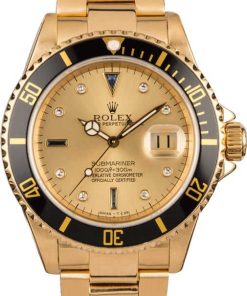 HandMade The Rolex Submariner 16618 Champagne Serti Dial
