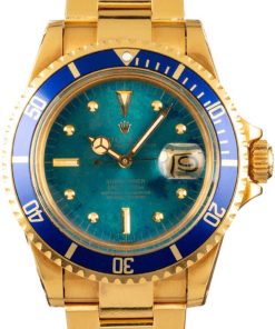 HandMade The Rolex Vintage Submariner 1680 18K Yellow Gold