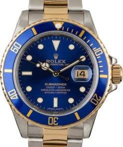 HandMade The Rolex Submariner Ref 16803 Blue Dial Two Tone