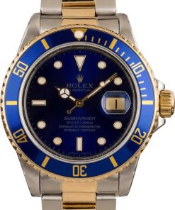 HandMade The Rolex Two Tone Submariner 16803 Blue Dial