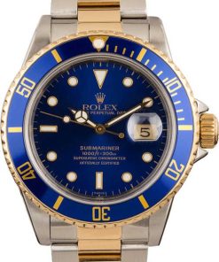 HandMade The Rolex Submariner Ref 16803 Blue Dial Two Tone Oyster