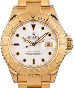 HandMade The Rolex Yachtmaster Yellow Gold 16628 White Dial