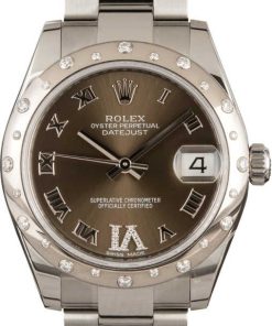 HandMade The Rolex Mid-size Datejust 178344 Diamond Bezel Bronze Dial