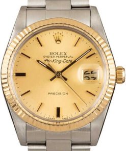 HandMade The Rolex Air-King Date 5701 Champagne Dial