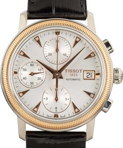 HandMade The Tissot Bridgeport Chronograph Automatic Silver Diamond Dial