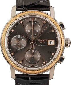 HandMade The Tissot Bridgeport Chronograph Black Diamond Dial
