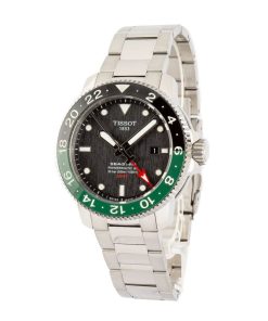 Alternative view of HandMade The Tissot Seastar 1000 Powermatic 80 GMT Green & Black Bezel