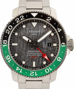 HandMade The Tissot Seastar 1000 Powermatic 80 GMT Green & Black Bezel