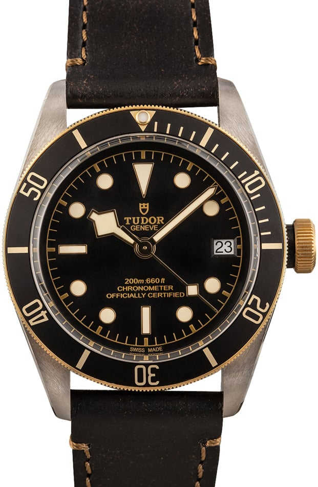 HandMade The Tudor Heritage Black Bay 79733N Two Tone Watch