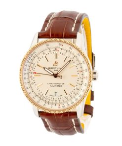 Alternative view of HandMade The Breitling Navitimer Automatic 41 Steel on Leather Silver Dial