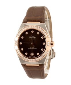 Alternative view of HandMade The Omega Constellation Two Tone Brown Diamond Dial