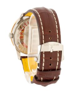 Alternative view of HandMade The Breitling Navitimer Automatic 41 Steel on Leather Silver Index Dial