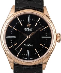 HandMade The Unworn Rolex Cellini 50505 Everose with Black Dial
