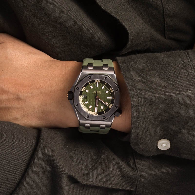HandMade The Audemars Piguet Royal Oak Offshore Diver Khaki Green - Image 5