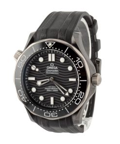 Alternative view of HandMade The Omega Seamaster Diver 300M Black Ceramic on Rubber Strap