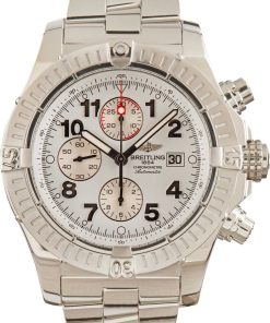 HandMade The Breitling Super Avenger Chronograph White Arabic Dial