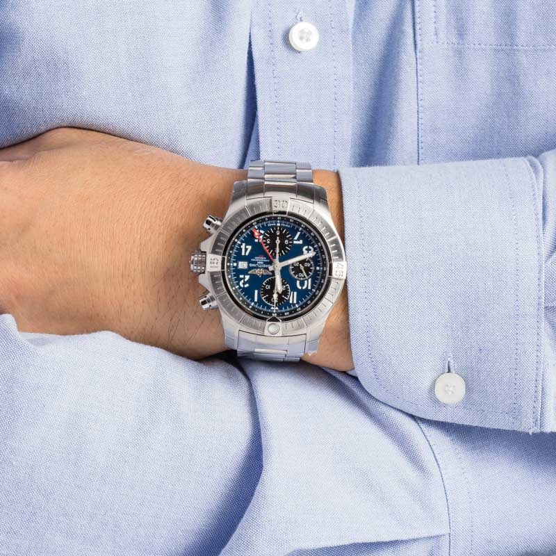HandMade The Breitling Avenger Chronograph GMT 45 Blue Arabic Dial - Image 5