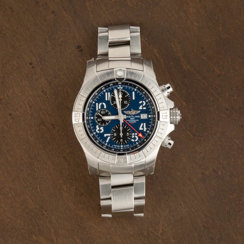 HandMade The Breitling Avenger Chronograph GMT 45 Blue Arabic Dial - Image 6