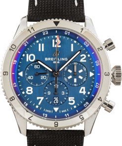 HandMade The Breitling Super AVI Chronograph GMT 46 Blue Dial