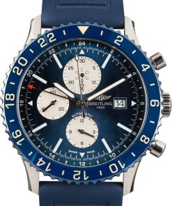 HandMade The Breitling Chronoliner Stainless Steel Blue Dial