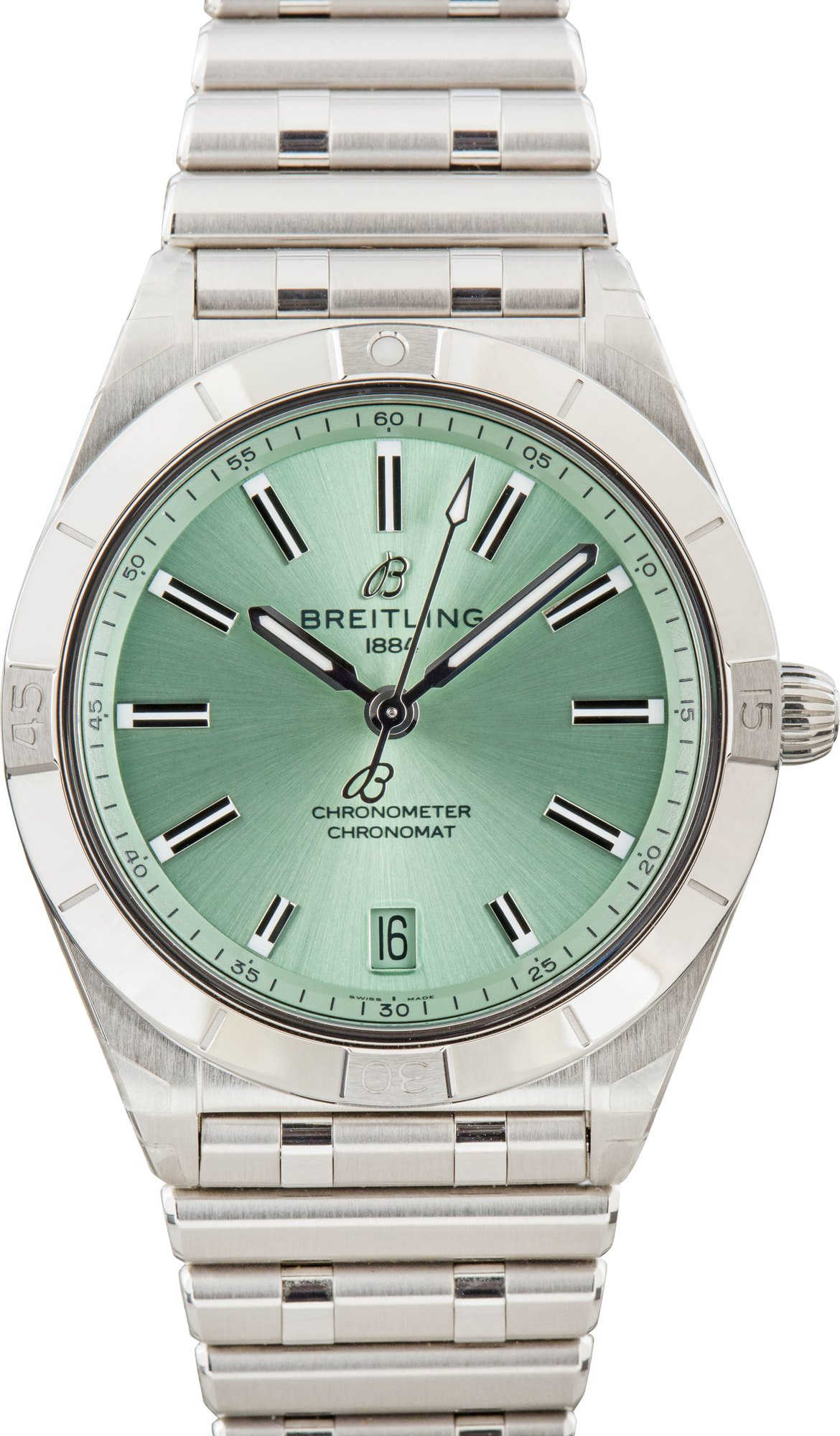 HandMade The Breitling Chronomat Automatic 36 Green Dial