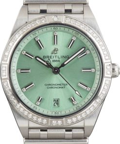 HandMade The Breitling Chronomat Automatic 36 Green Diamond Dial