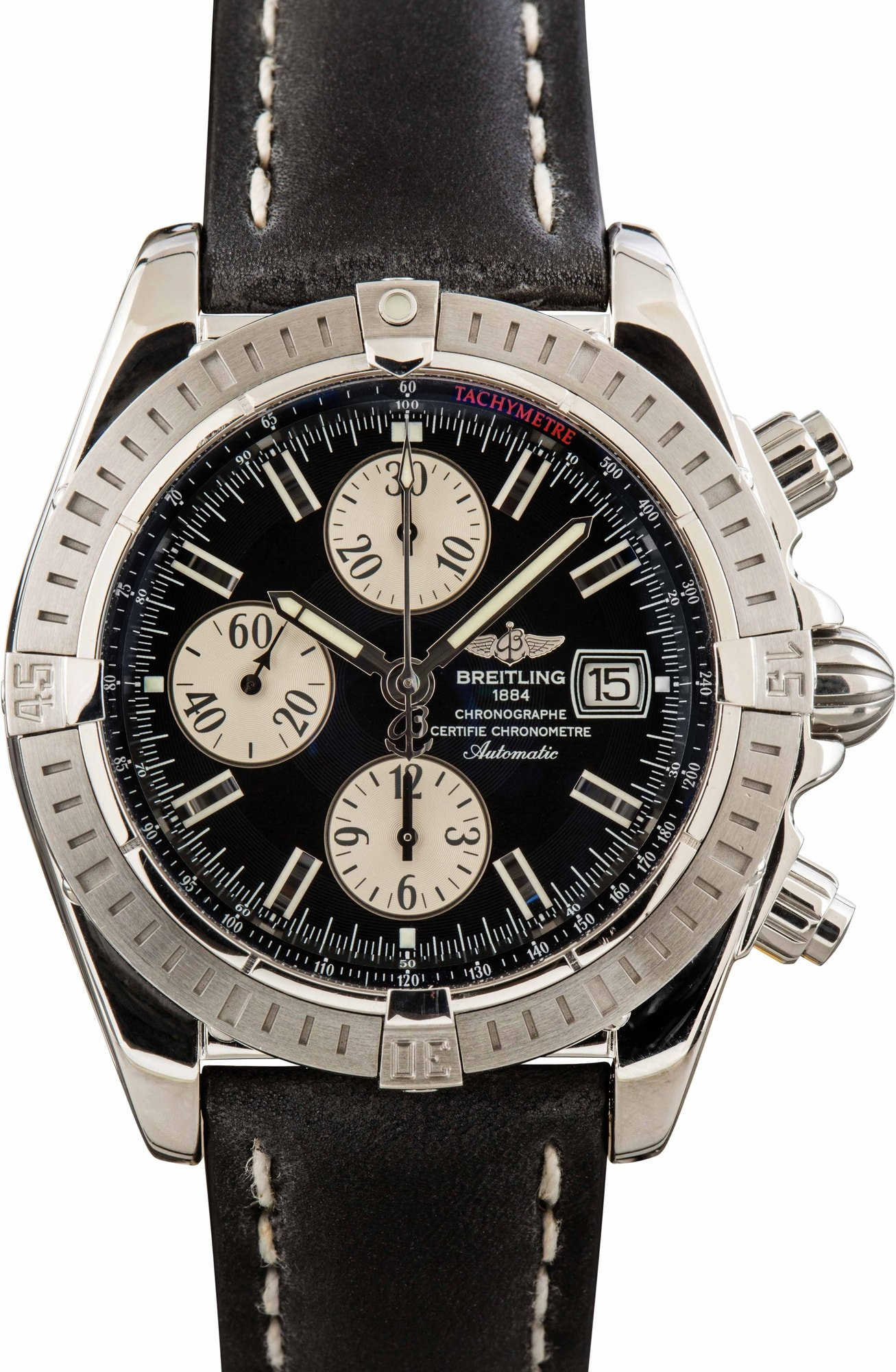 HandMade The Breitling Chronomat Black Index Dial