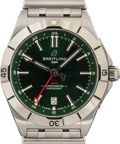 HandMade The Breitling Chronomat GMT Stainless Steel Green Dial