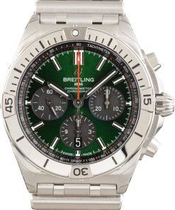 HandMade The Breitling Chronomat B01 42 Stainless Steel Green Dial