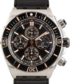 HandMade The Breitling Super Chronomat 44 Four Year Calendar Black Dial