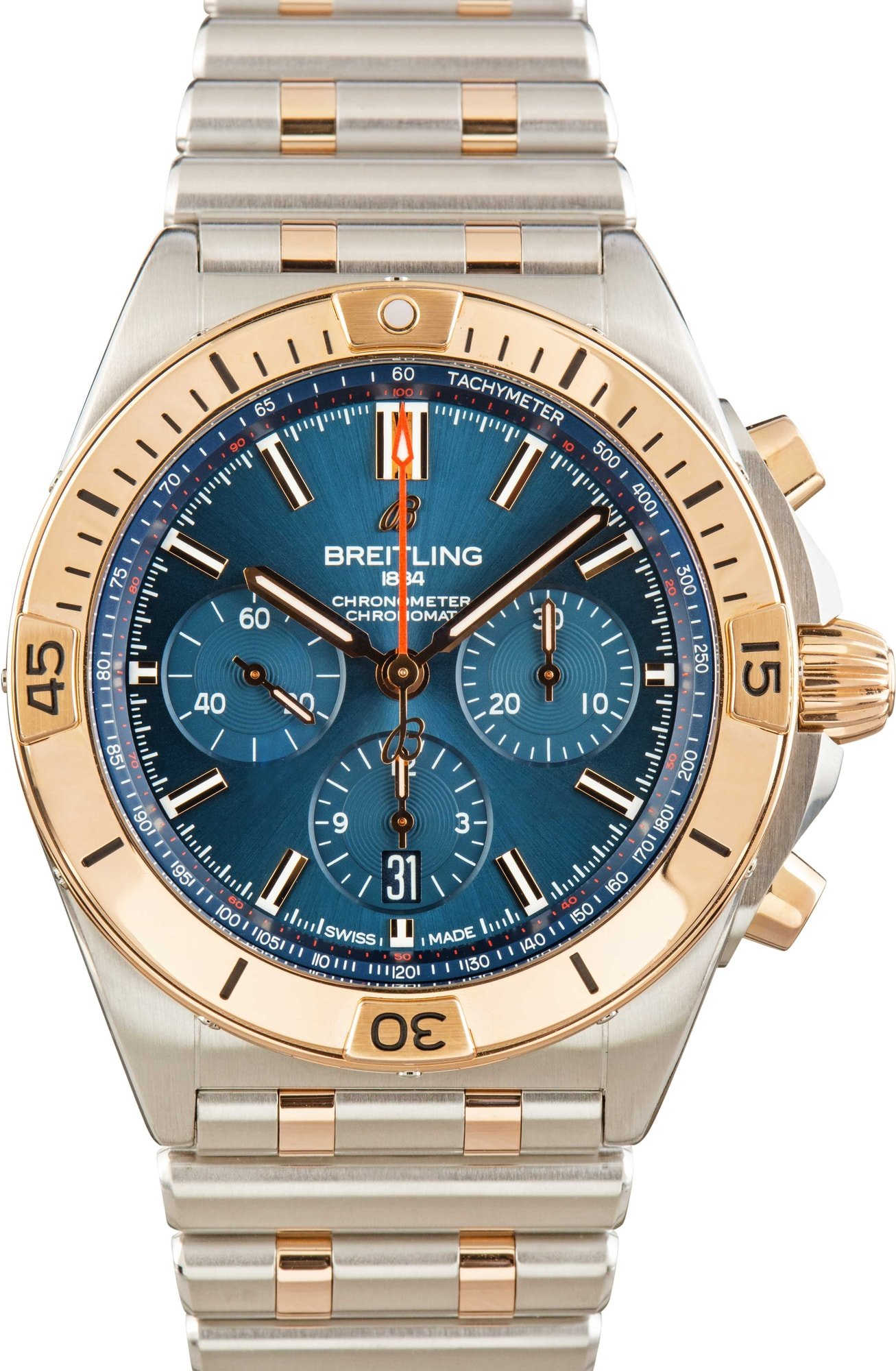 HandMade The Breitling Chronomat B01 42 Blue Dial