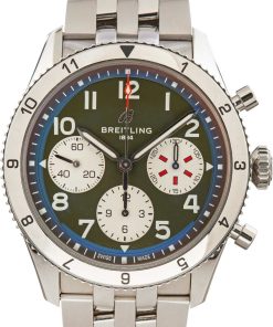 HandMade The Breitling Classic AVI Chronograph 42 Curtiss Warhawk Green Dial