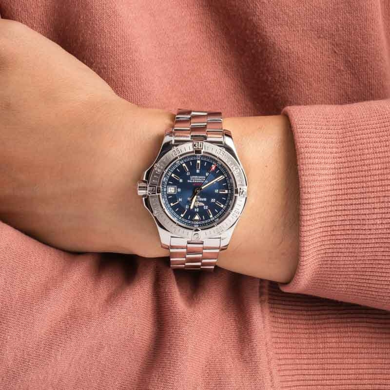 HandMade The Breitling Colt Stainless Steel Blue Dial - Image 5