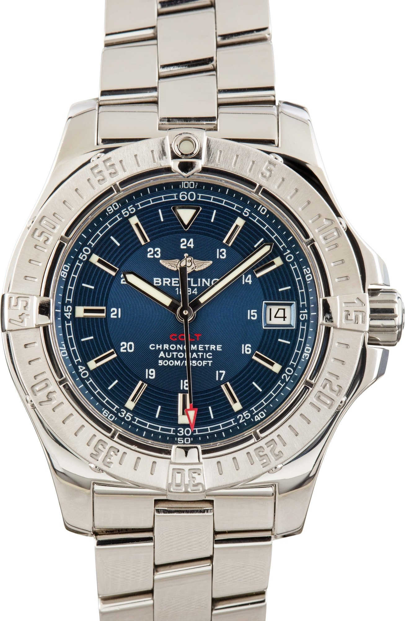 HandMade The Breitling Colt Stainless Steel Blue Dial